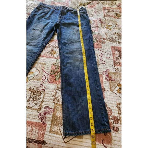 Parish Mens Blue Straight Leg Denim Jeans‎ Size 42x32 - Picture 9 of 12
